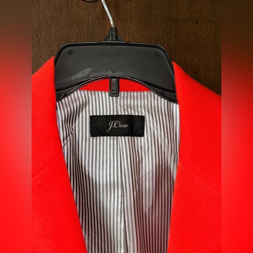 J. Crew Scarlet Jacket with Striped Lining